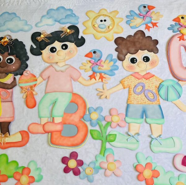 PAINEL FELICIDADE - MOLDES - Imagem 3
